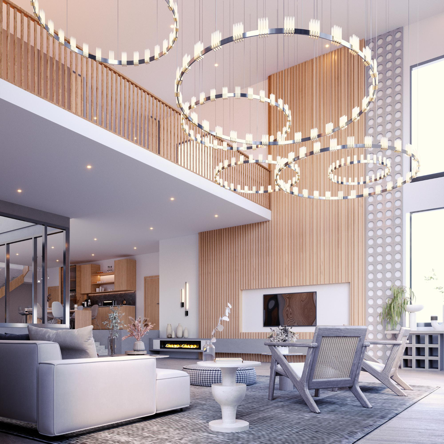 Hybec architectural lighting in a residential setting