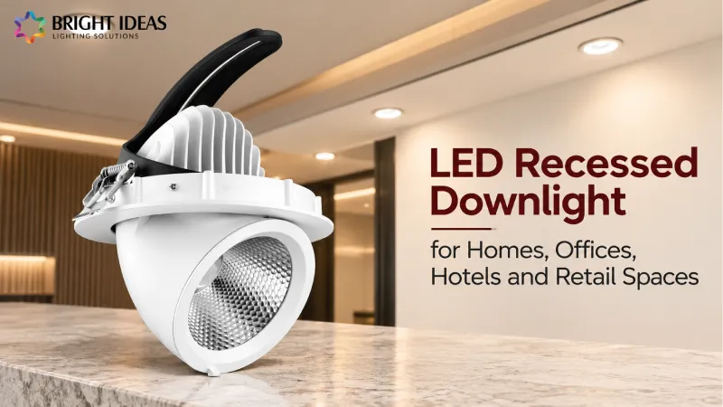 LED Recessed Downlight for Homes, Offices, Hotels and Retail Spaces