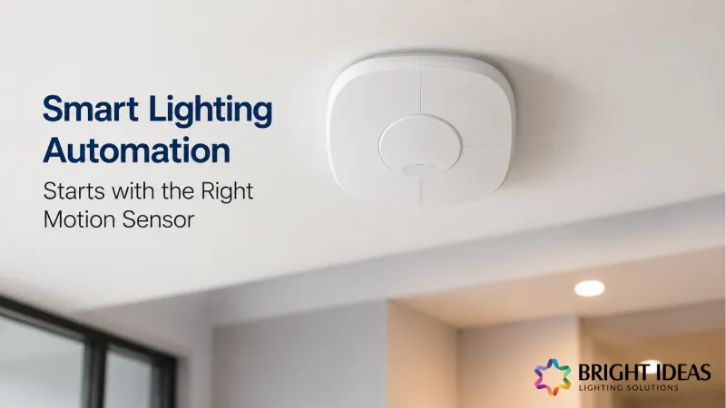 Smart lighting automation with motion sensors — microwave, PIR, DC, wardrobe and light-control types compared