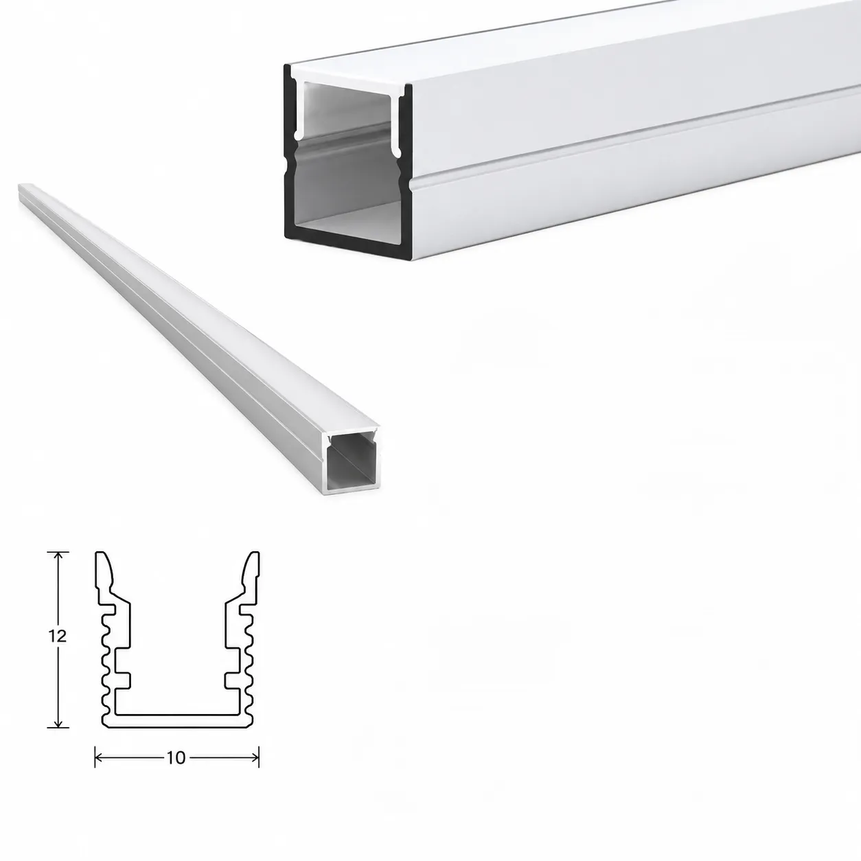 10mm Surface Profile — architectural LED linear profile