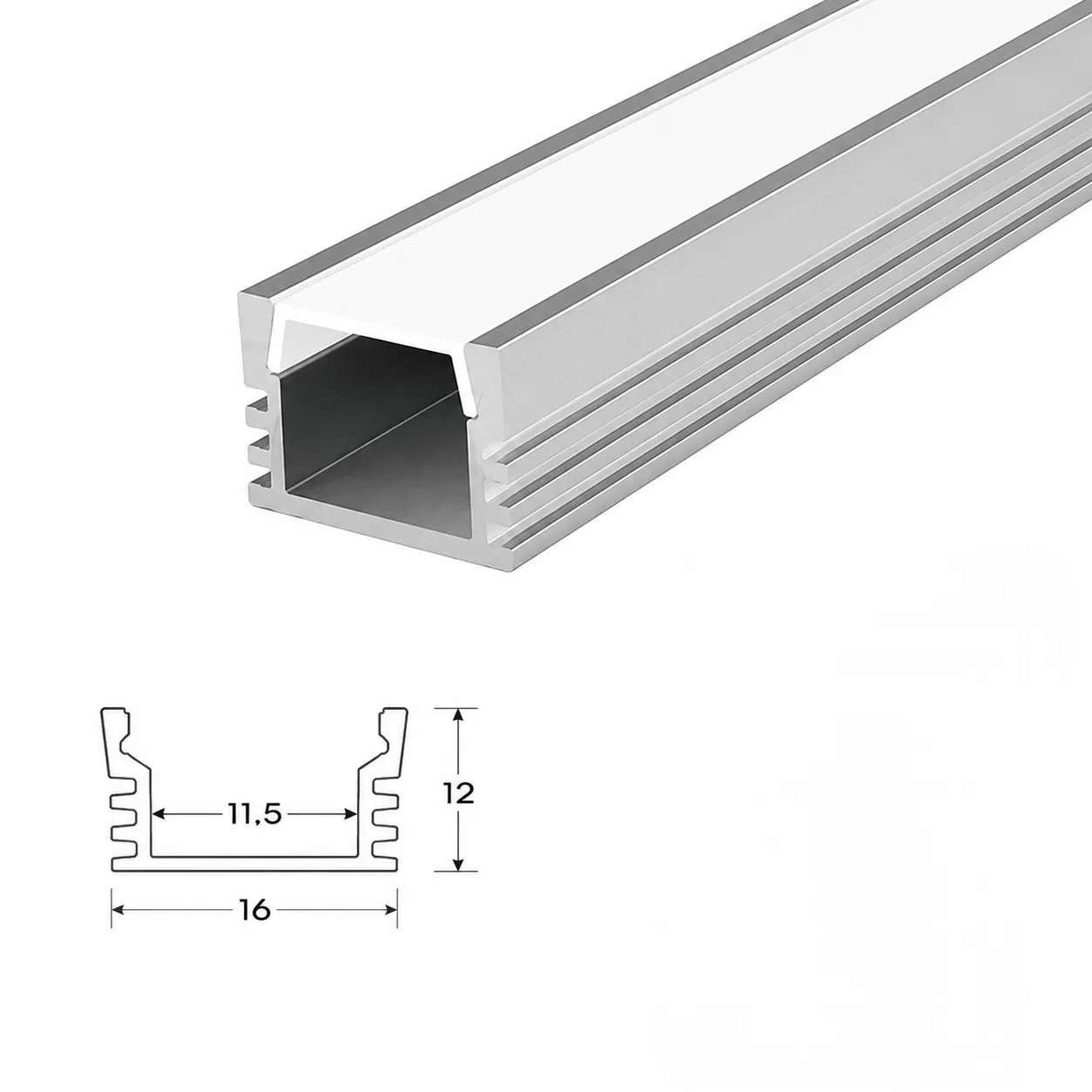 1612 Surface Profile — architectural LED linear profile