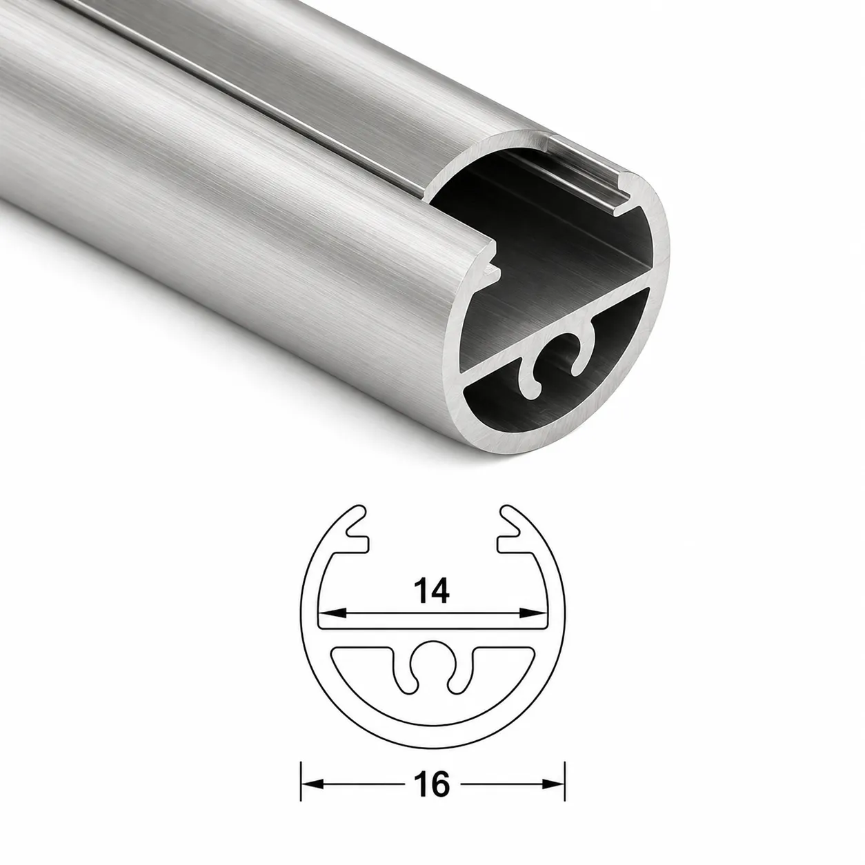 16mm Round Profile — architectural LED linear profile
