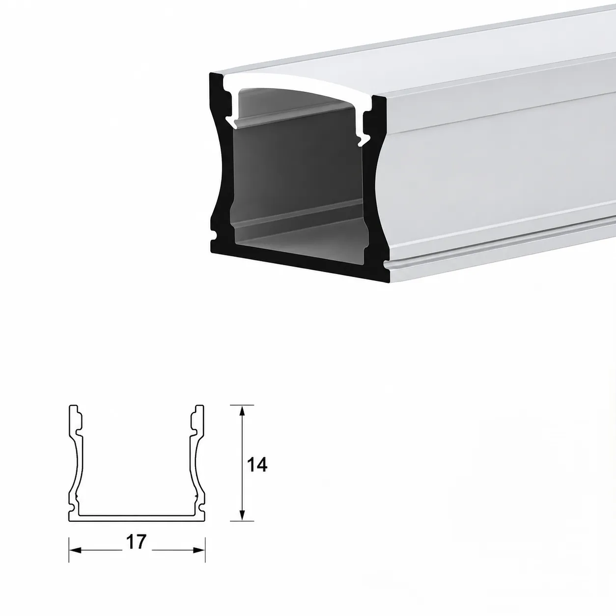 1714 Surface Profile — architectural LED linear profile