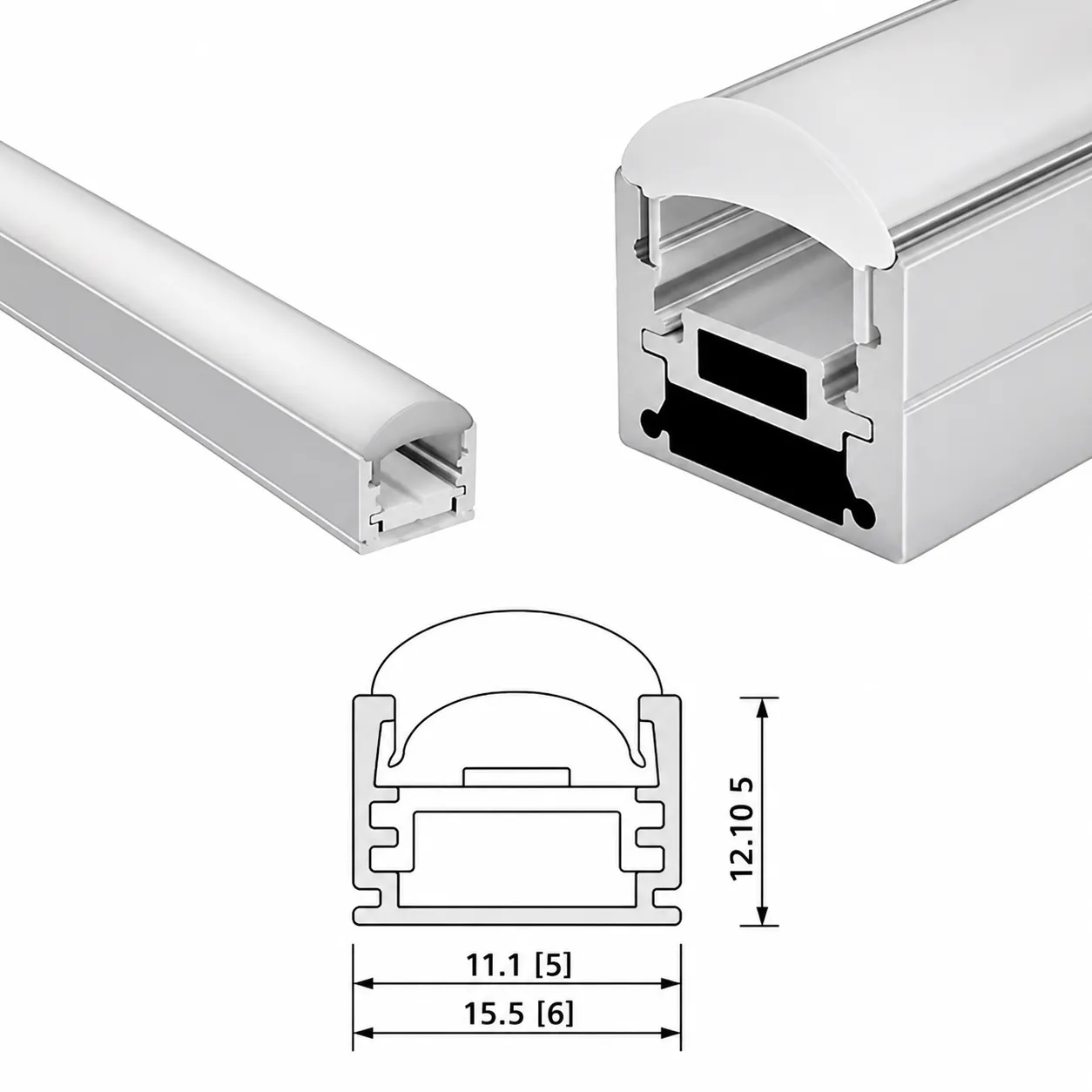17mm Curtain Grazer Profile — architectural LED linear profile