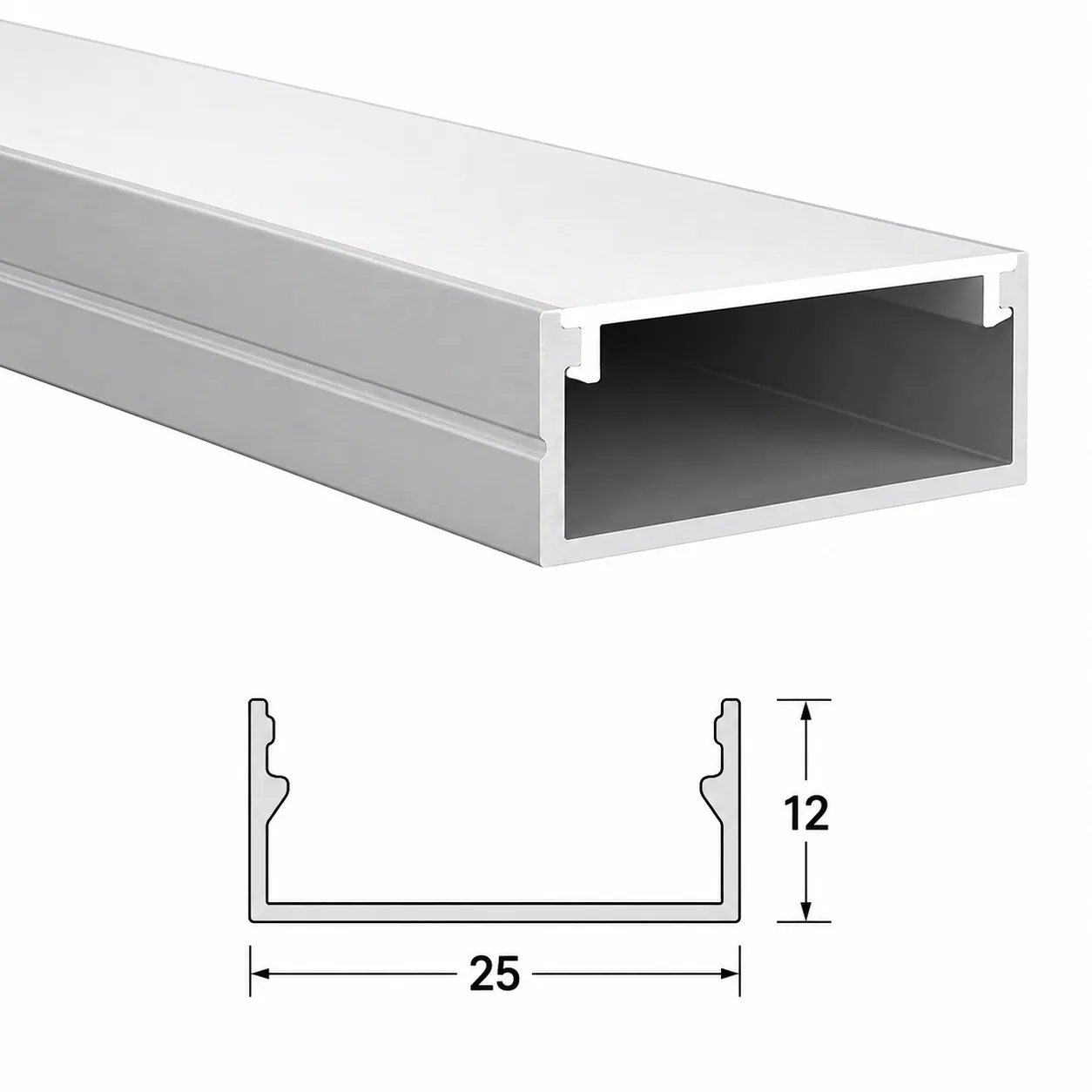 2512 Surface Profile — architectural LED linear profile