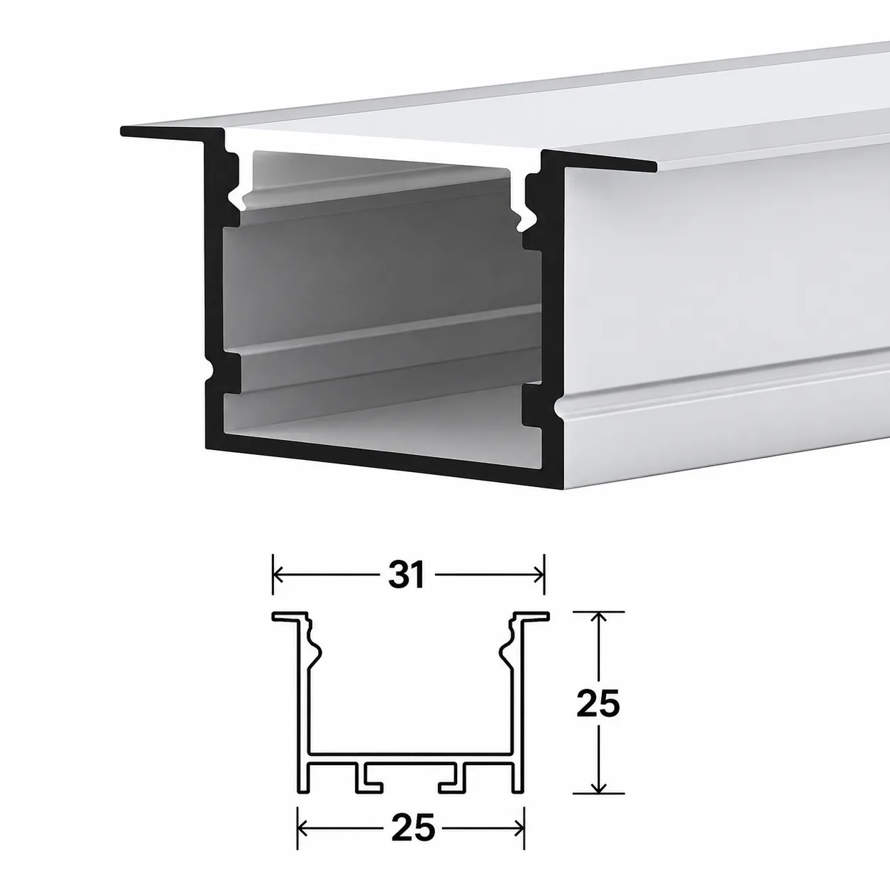 2525 Conceal Profile — architectural LED linear profile
