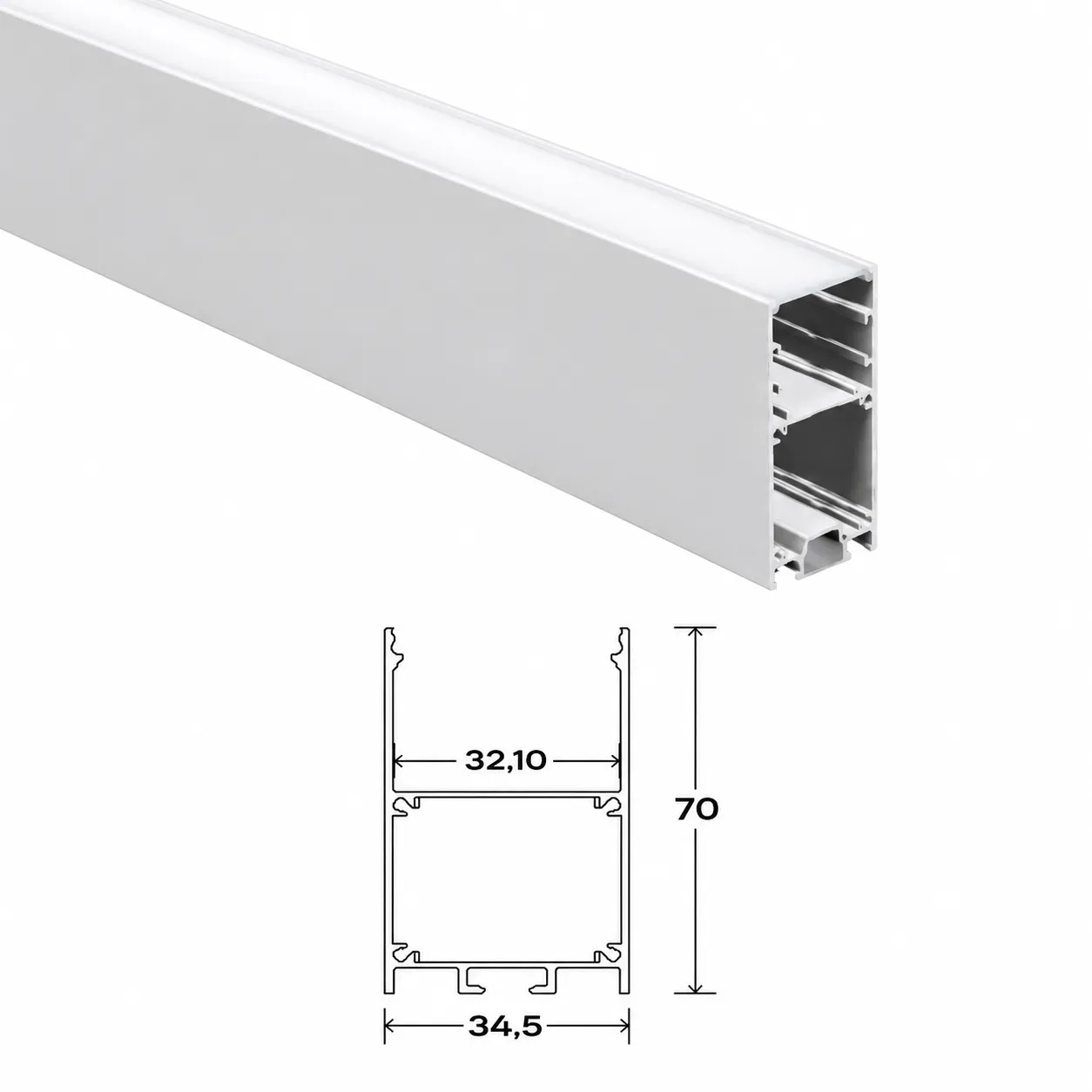 3270 Hanging Profile — architectural LED linear profile