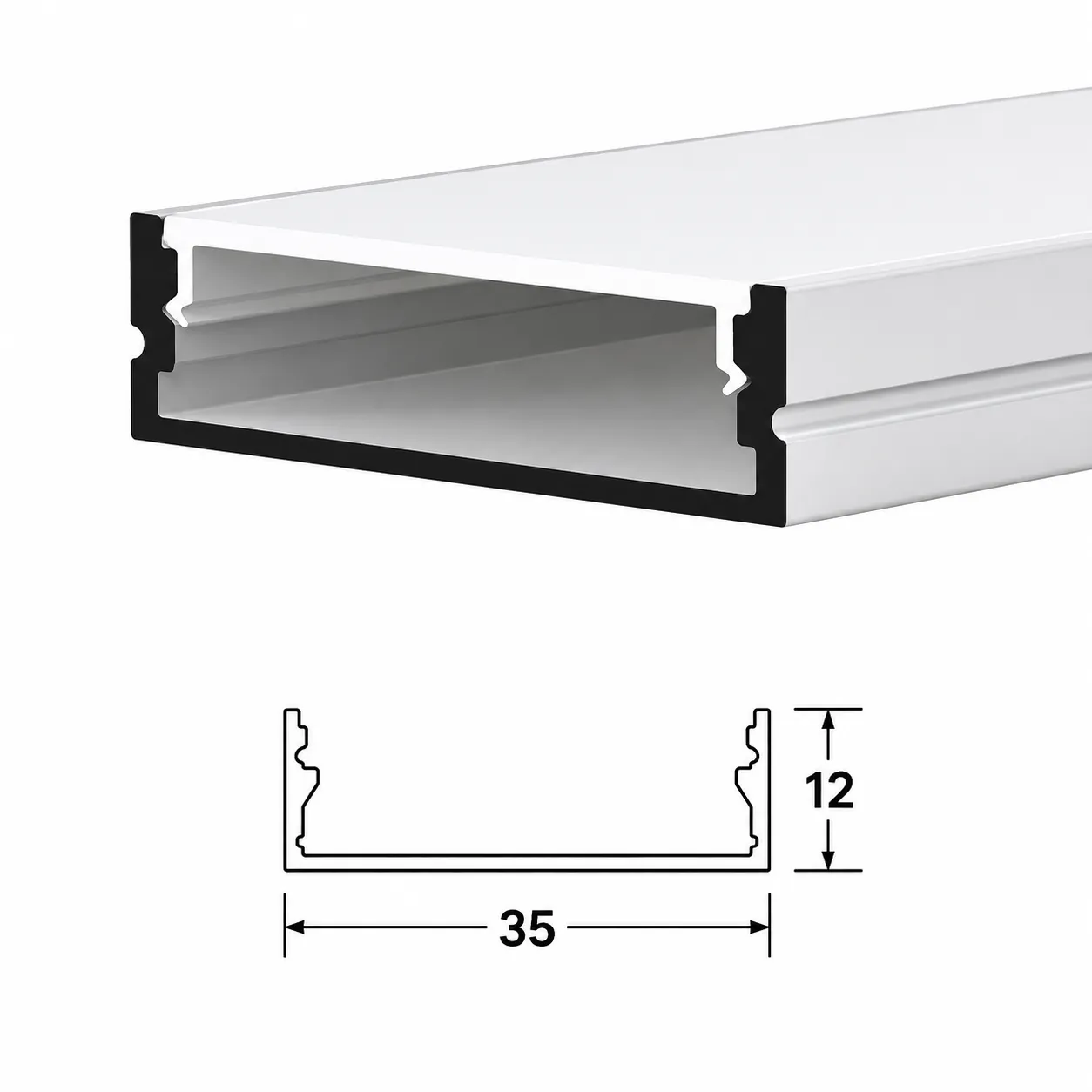 3512 Surface Profile — architectural LED linear profile