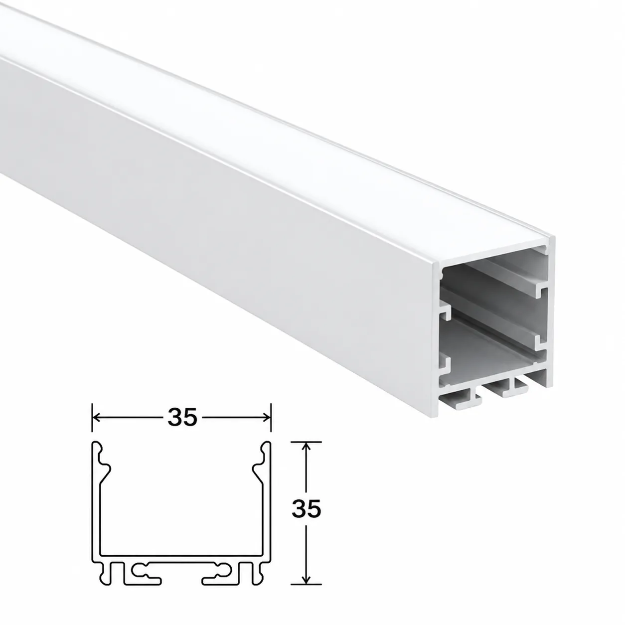 3535 Surface Profile — architectural LED linear profile