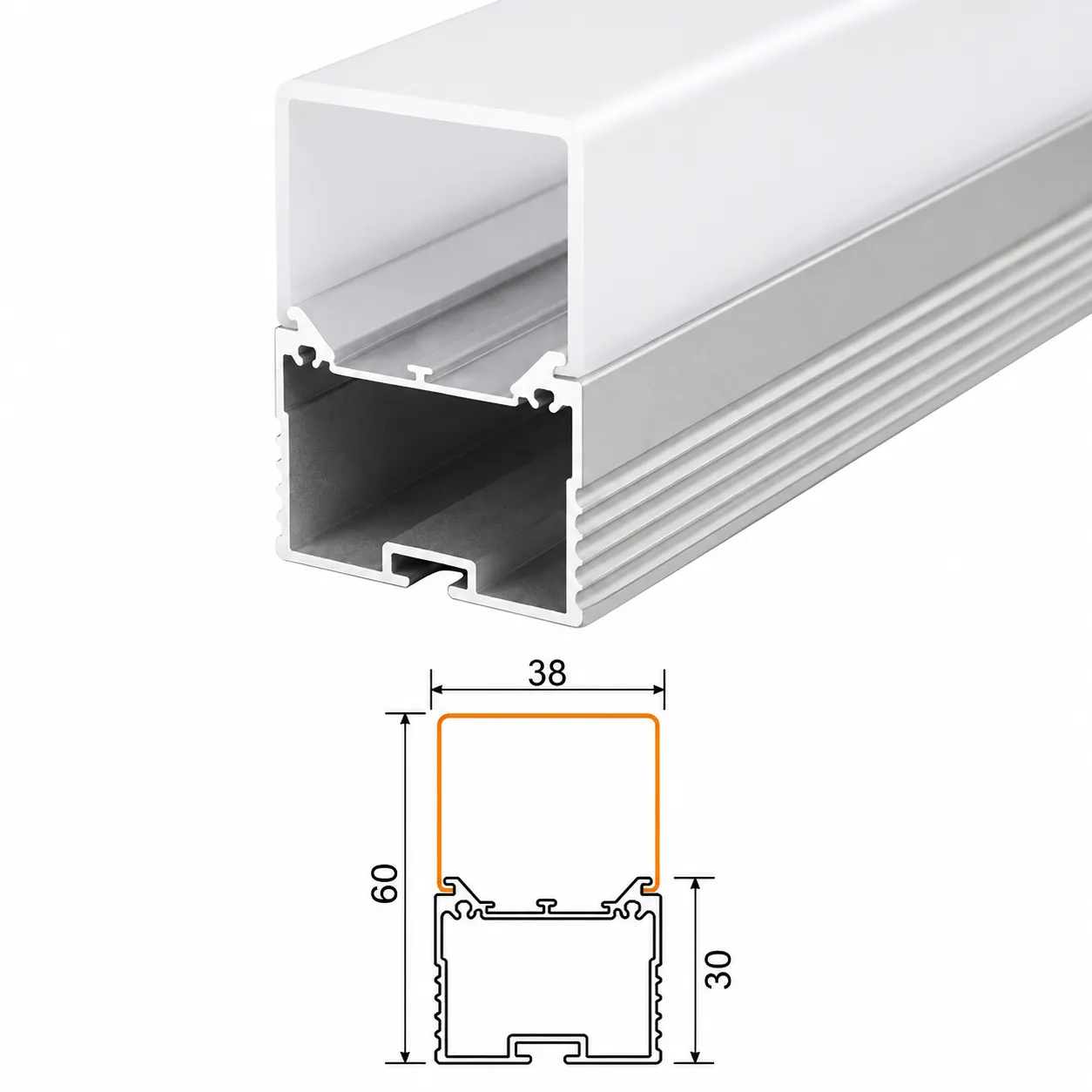 3860 Hanging Profile — architectural LED linear profile