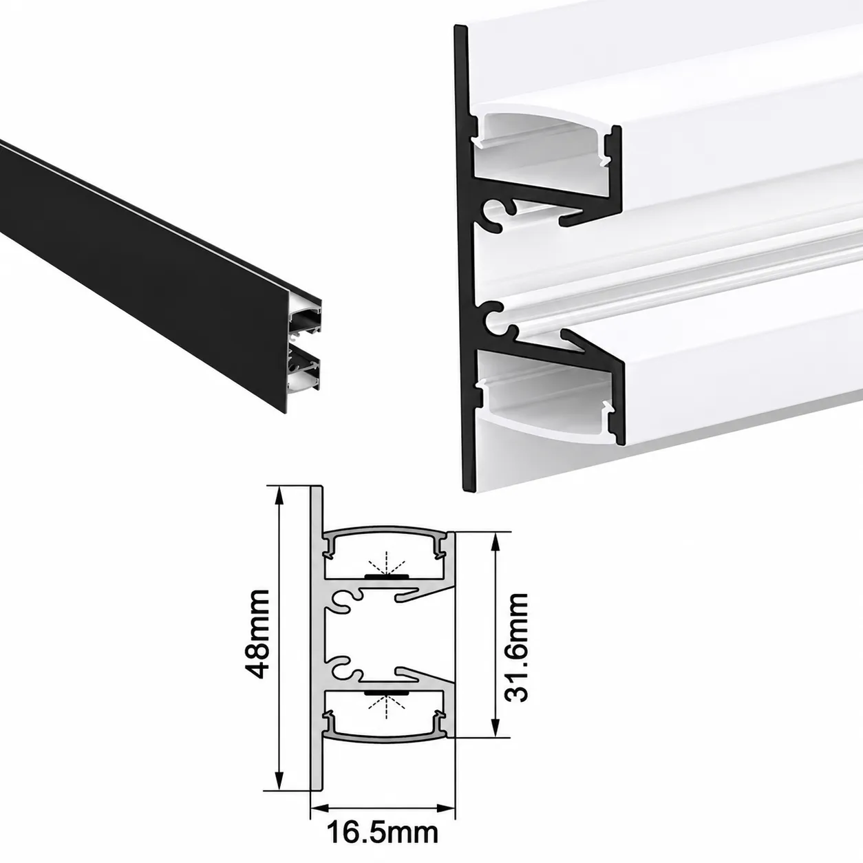 4816 Up-Down Profile — architectural LED linear profile