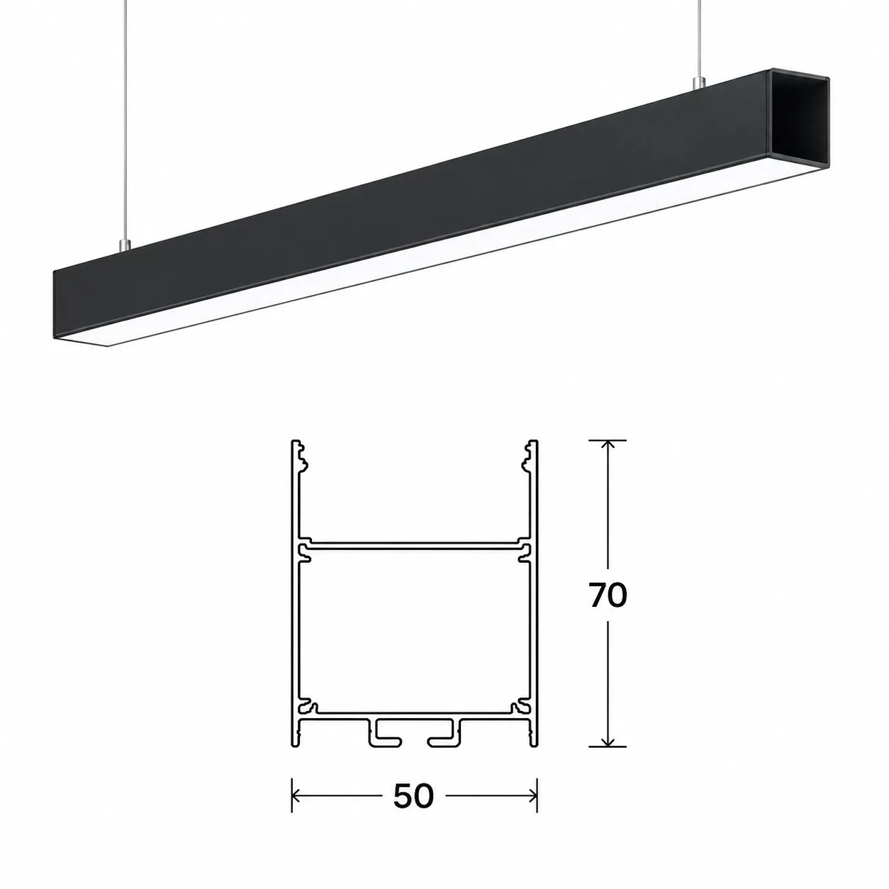 5070 Hanging Profile — architectural LED linear profile