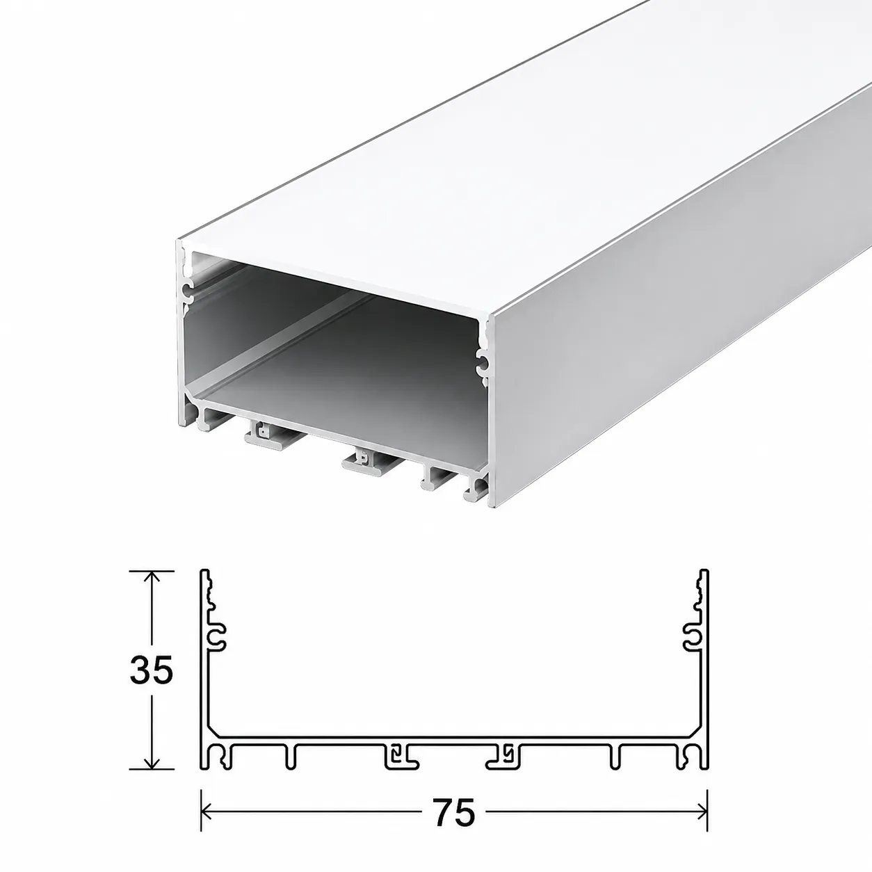 7535 Surface Profile — architectural LED linear profile