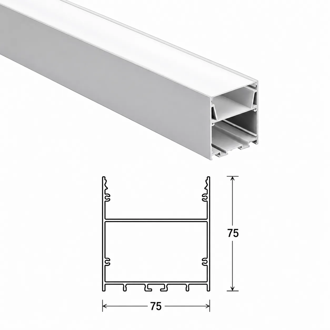 7575 Hanging Profile — architectural LED linear profile
