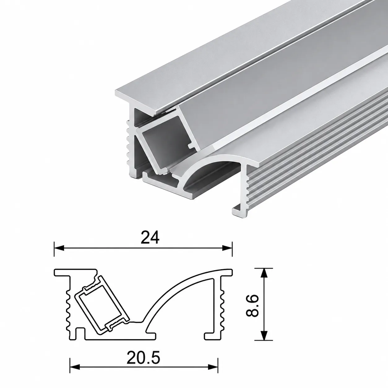 Furniture Profile — architectural LED linear profile