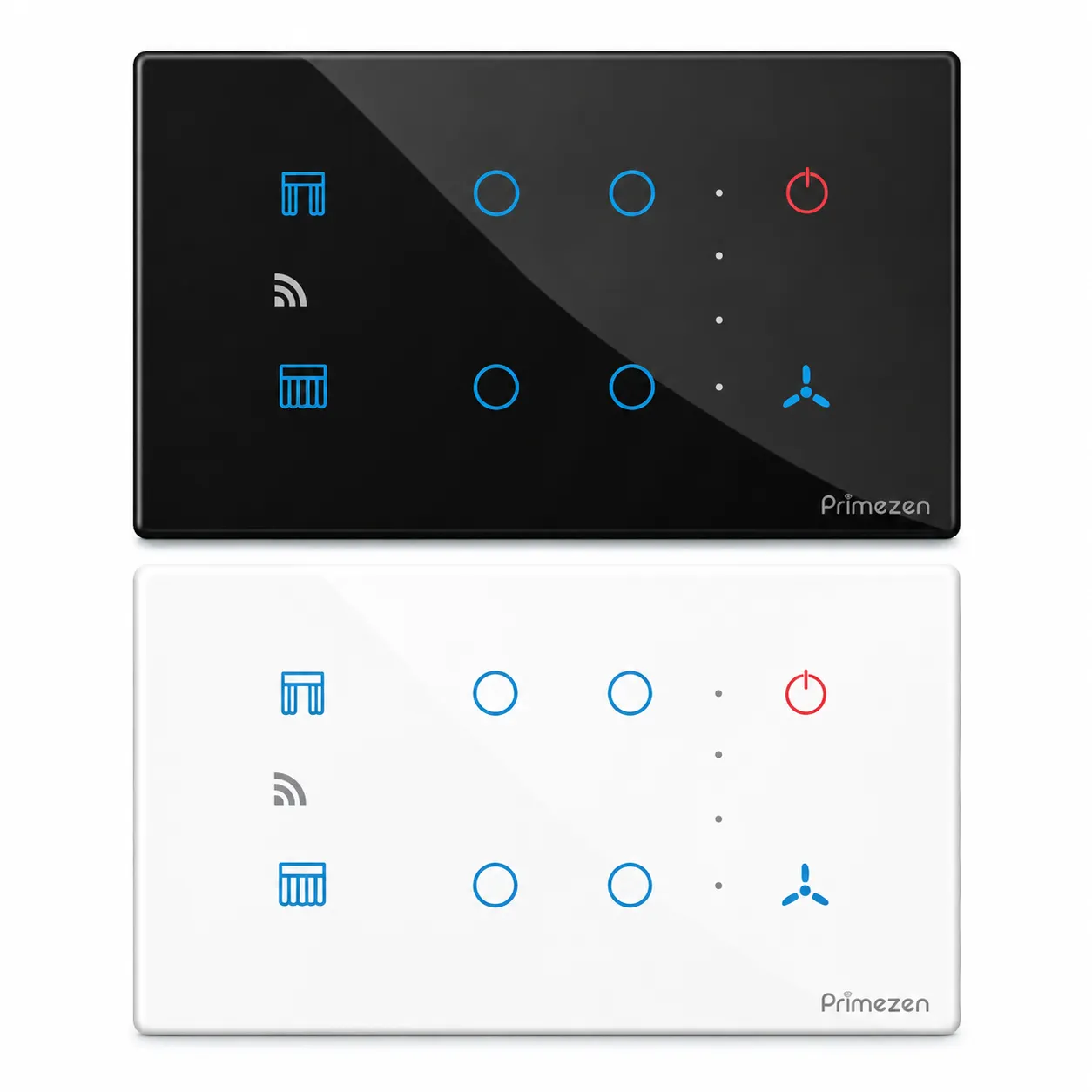 Prime Zen ZEN 406 — 4 Module Touch Panel Switch — Multi-Channel + Curtain