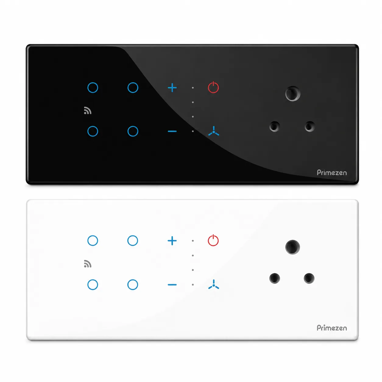 Prime Zen ZEN 601 — 6 Module Touch Panel Switch — Fan + Plug