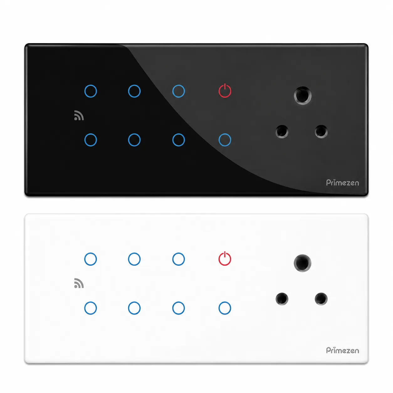 Prime Zen ZEN 605 — 6 Module Touch Panel Switch — Five-Light Configuration