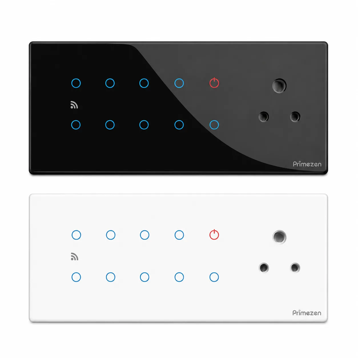 Prime Zen ZEN 805 — 8 Module Touch Panel Switch — Seven-Light Configuration