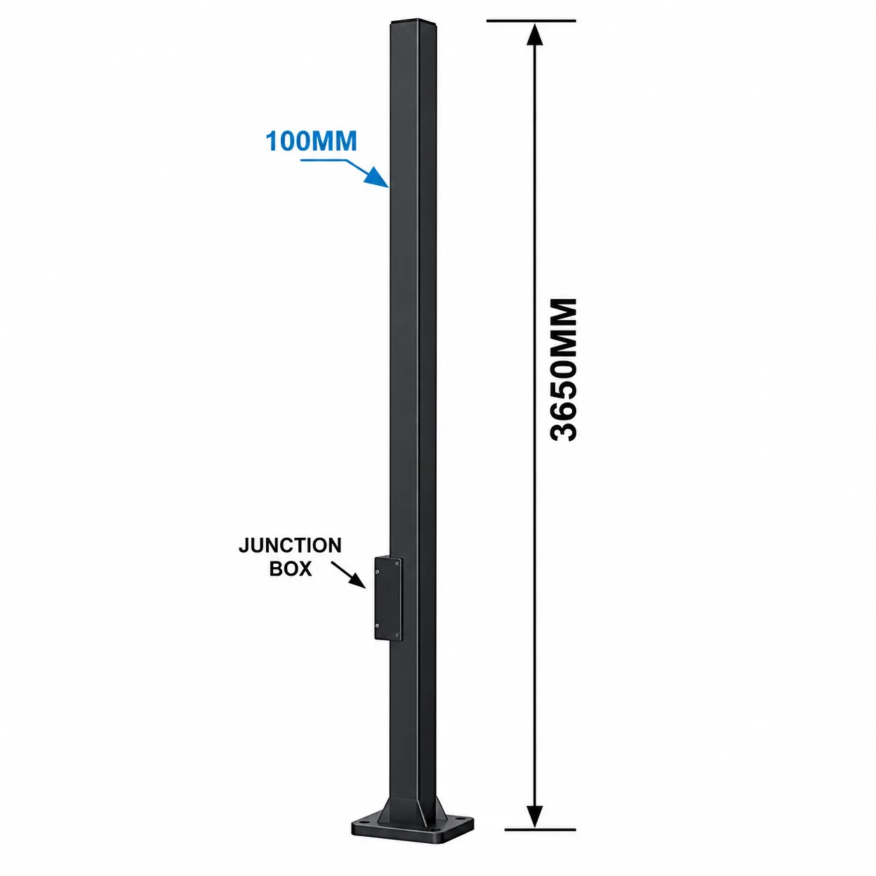 Hybec POLE-3650mm — Bollards & Wall Lights