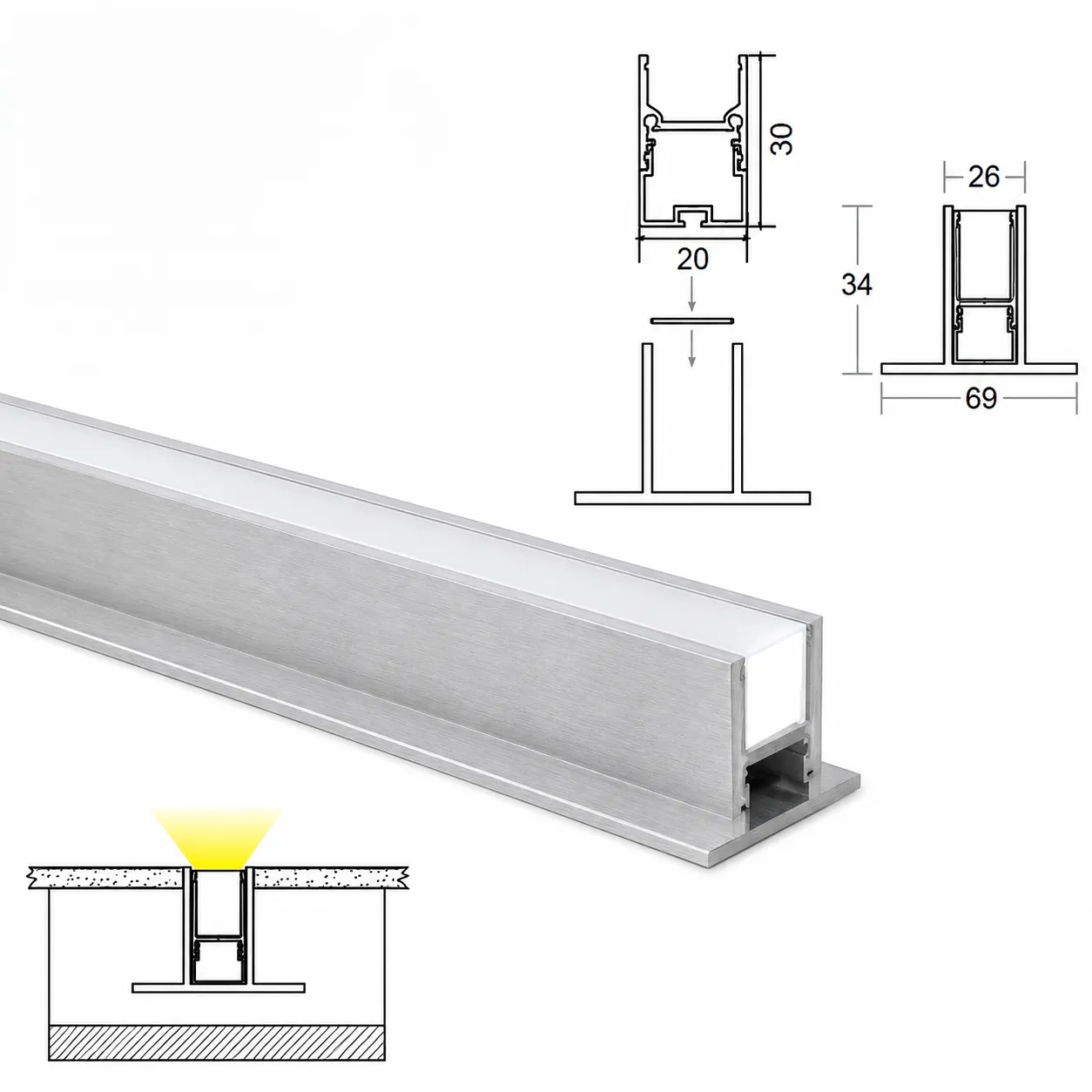 Hybec HLO-6996 — IP Profile Lights