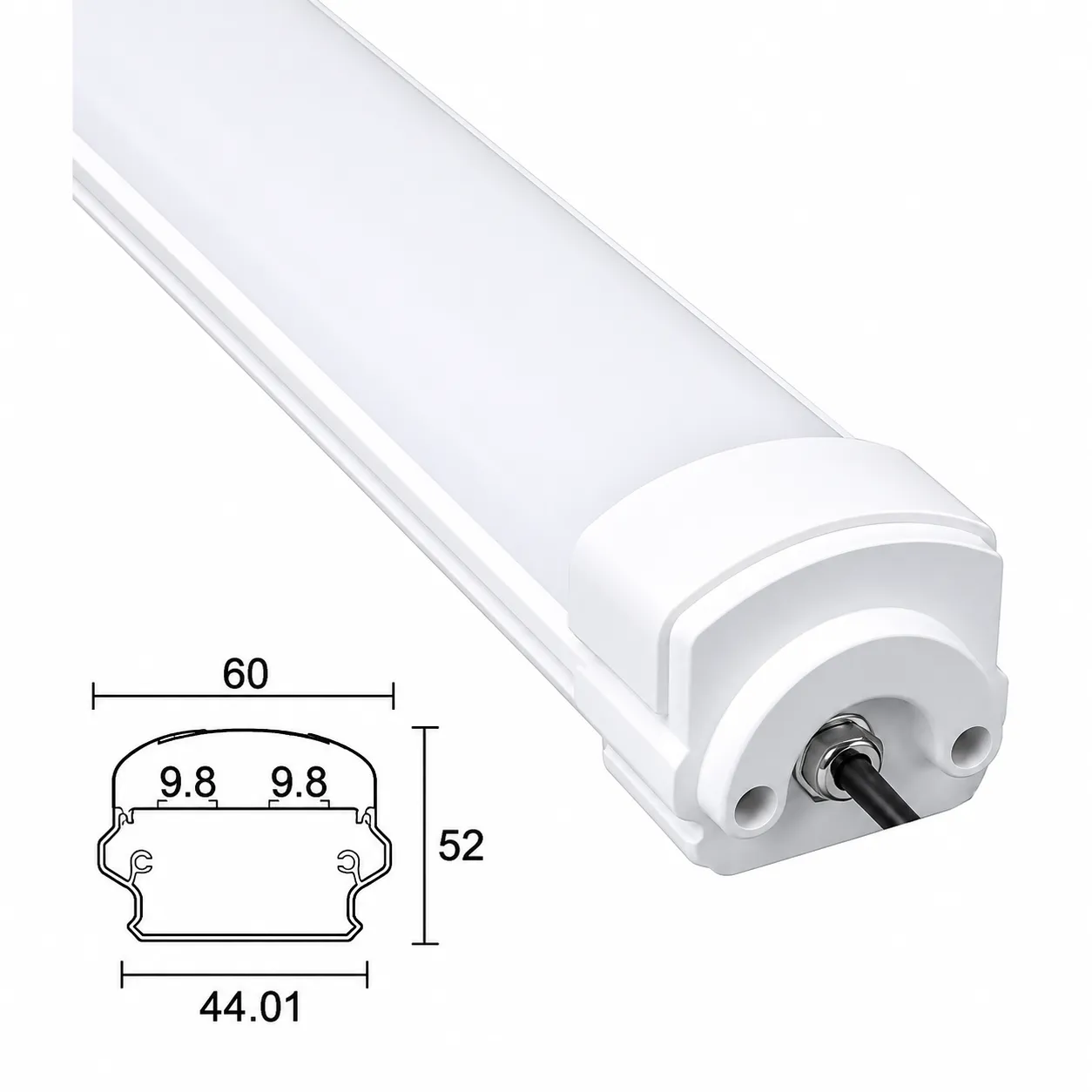 Hybec HLO-7080 — Tri-Proof Industrial Battens
